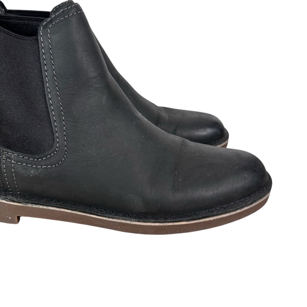Clarks Bushacre Hill Chelsea Boots Black Leather Ankle Pull On Men 8 - Picture 4 of 12